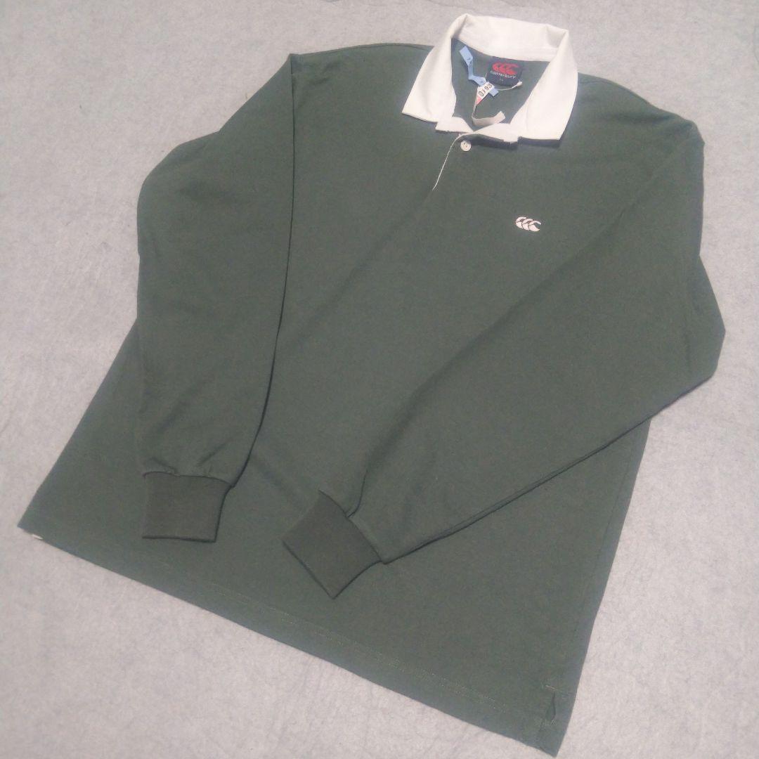Canterbury カンタベリー ラガーシャツ ロゴ刺繍 XL　長袖