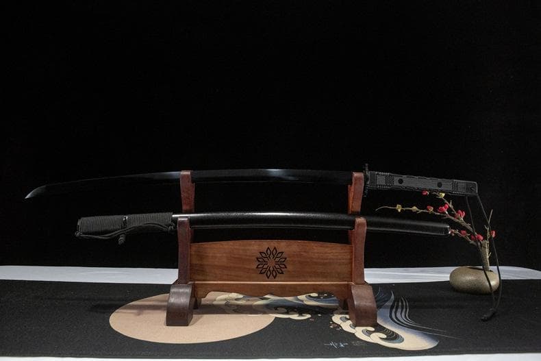 戦術黒武士 日本刀 模造刀 居合刀 武士道 武蔵 鑑賞用 手鍛造打