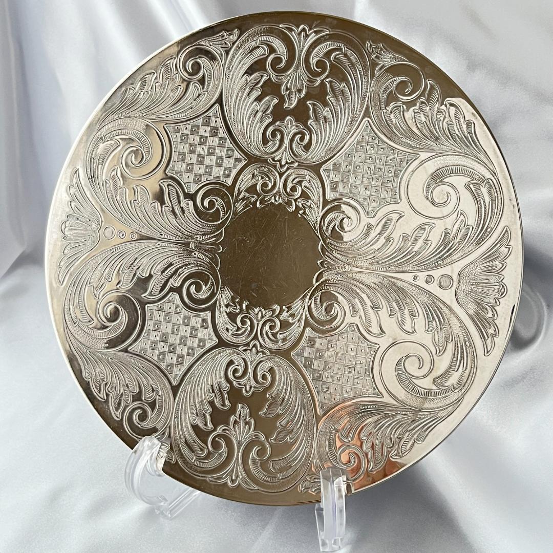 【英国】プレースマット 22cm 2枚【シルバープレート】大盤