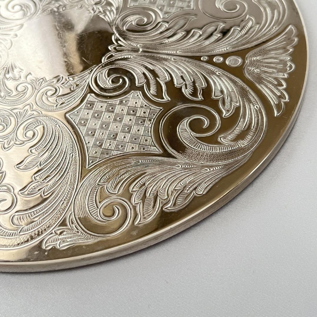 【英国】プレースマット 22cm 2枚【シルバープレート】大盤