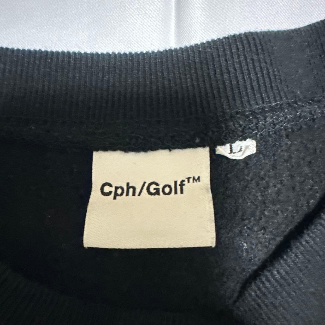廃盤キャプテンズヘルムゴルフCph/Golf ロゴ入り ブラックスウェットシャツ