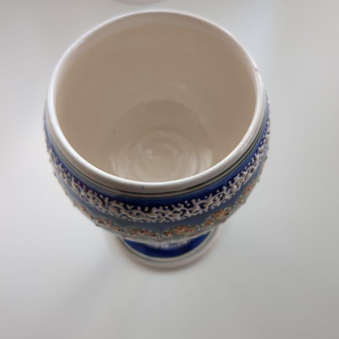 トルコ【カッパドキア】　陶器デキャンタとワイングラスセット