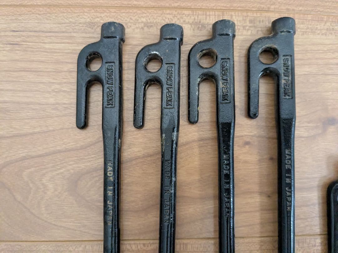 スノーピーク　ペグ10本＆ペグハンマーセット　ペグケース付き