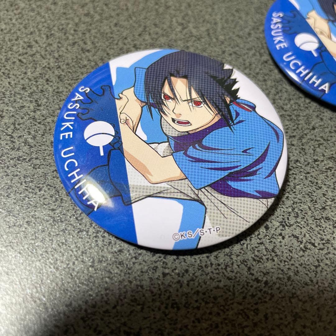 NARUTO ナルト うちはサスケ ジャンフェス トレーディング缶バッジ 2個