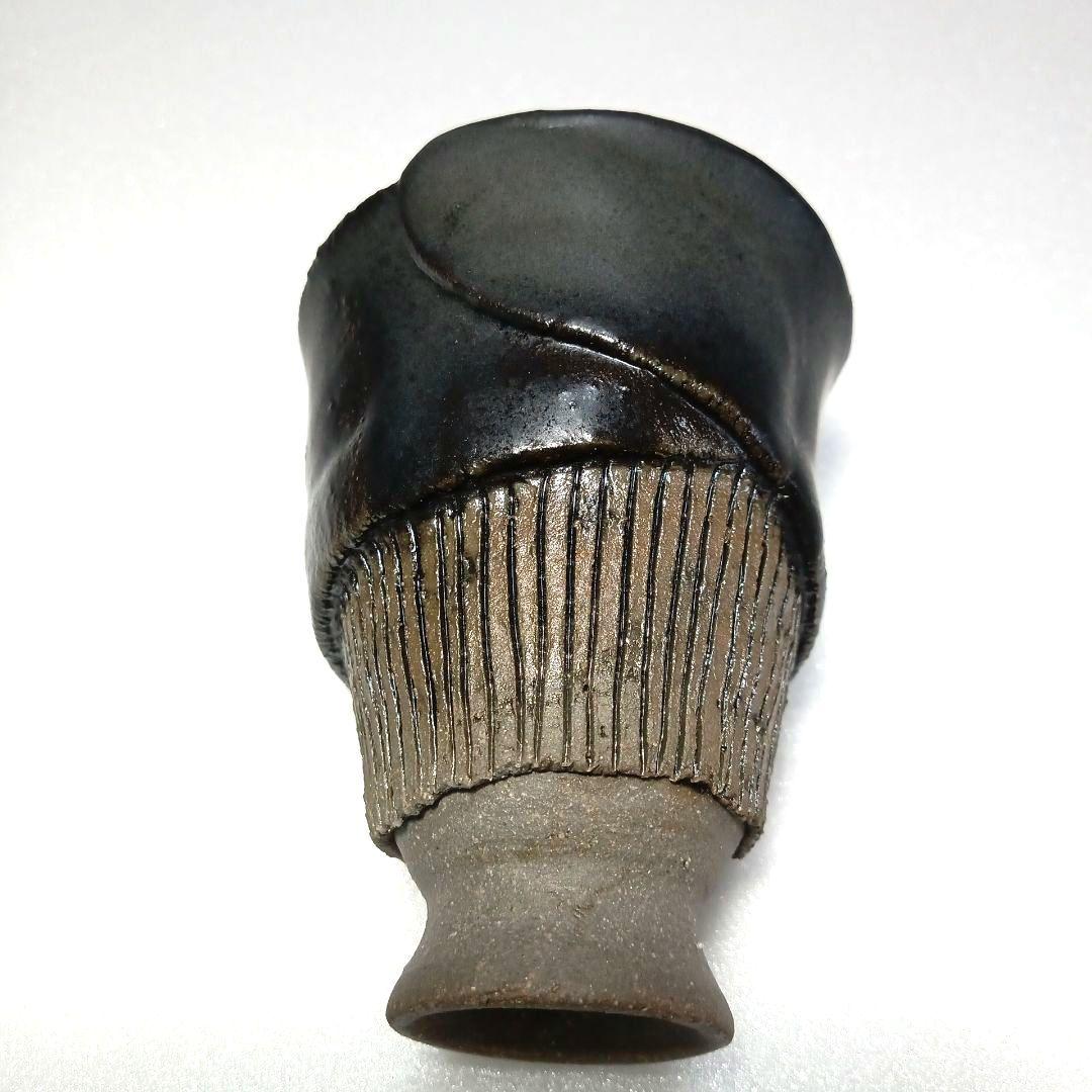 酒器 瀬戸黒 高台 ぐい呑 美濃焼