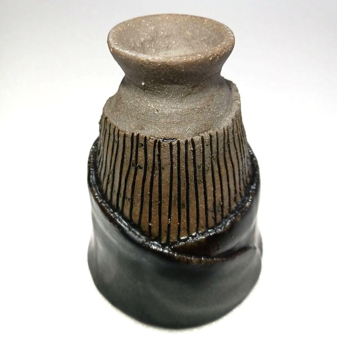 酒器 瀬戸黒 高台 ぐい呑 美濃焼