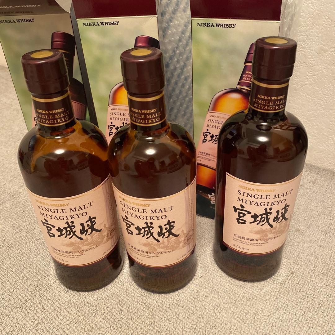 宮城峡　700ml 箱入り　3本　　正規品　　　大丸百貨店購入