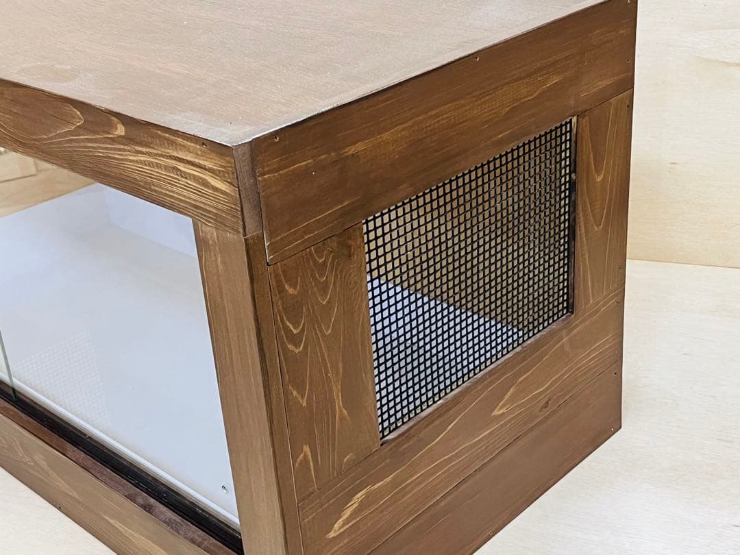 RepBox 木製ケージ 900×450×450　小動物、爬虫類用　ウォルナット