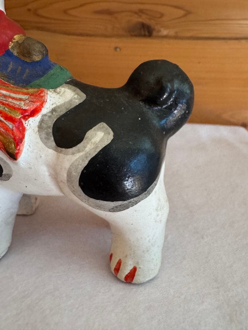 希少 中野土人形 奈良久雄 『鯛狆』郷土玩具 民藝 伝統文化 長野県