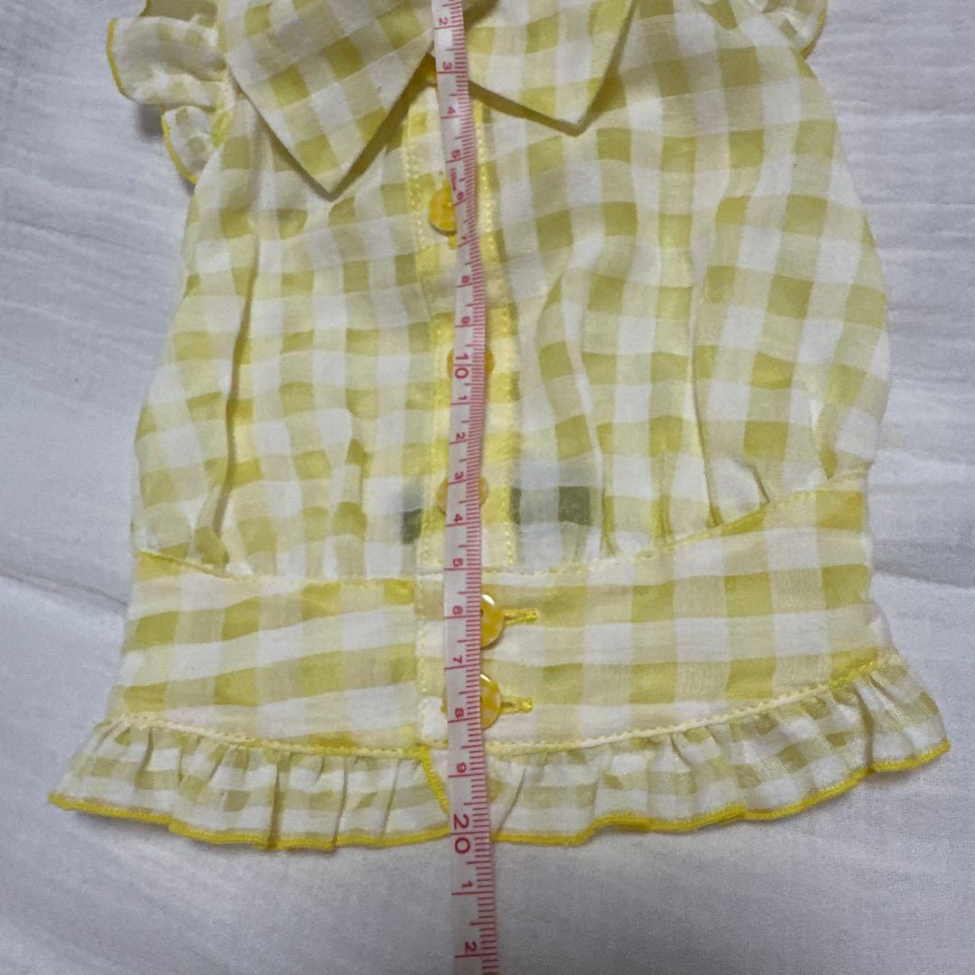 アトリエGGイエローチェックブラウス