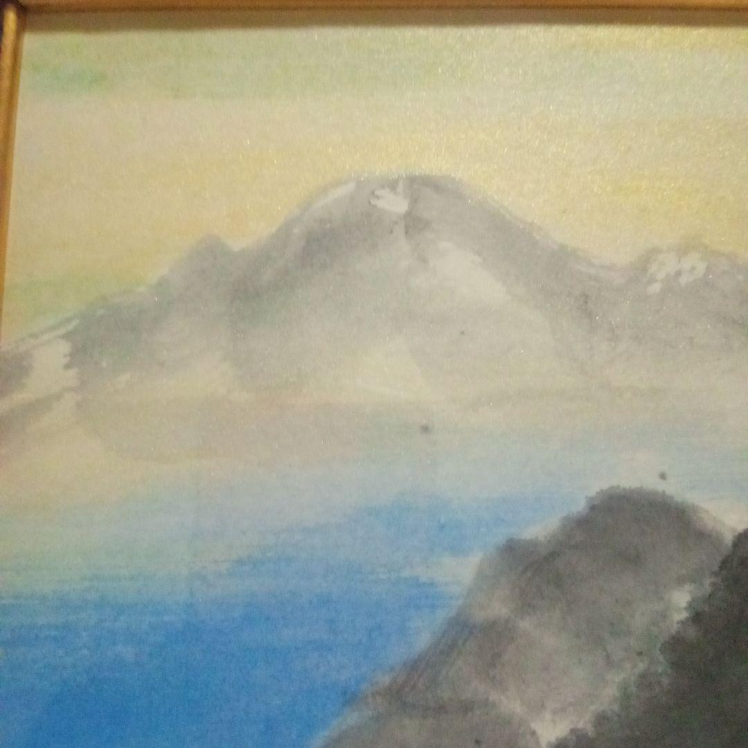 真作【湖畔春来】 持田卓人 晩年の秀作 (共シール)