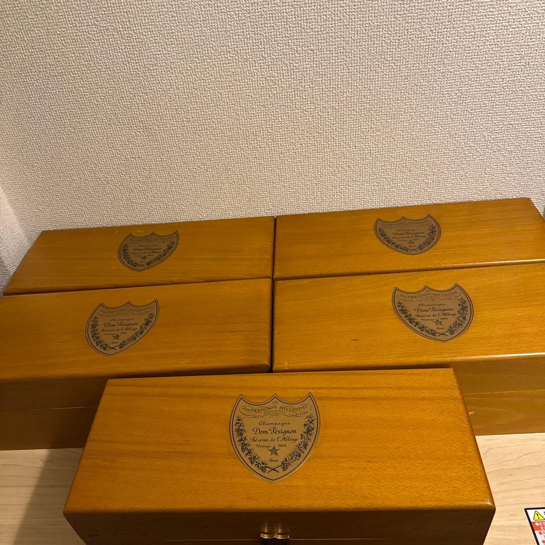 ドンペリニヨン ラベイシャンパン2004空瓶&空箱（木箱）5本