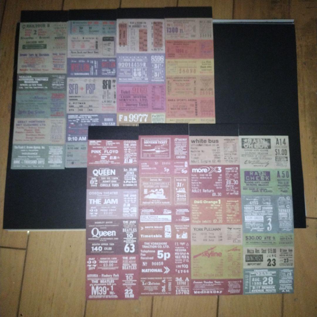 【一部使用済み】チケット風コラージュ素材 まとめ売り