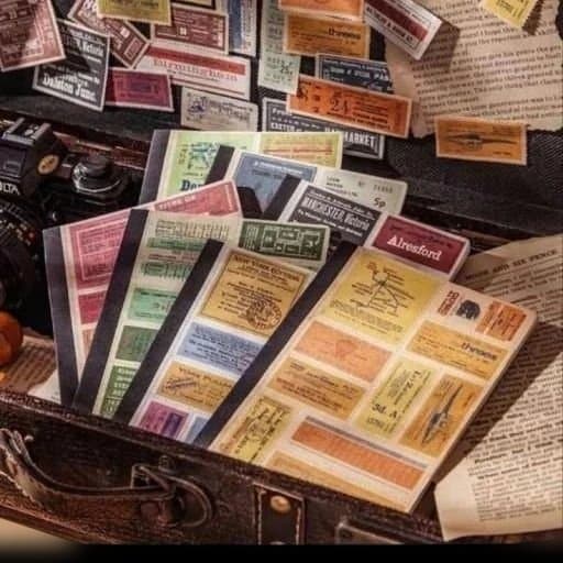 【一部使用済み】チケット風コラージュ素材 まとめ売り