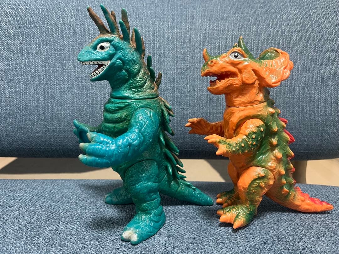 ブルマァク　モグネズン　野村トーイ トリケラン ソフビ 2体 マルサン　パチ怪獣