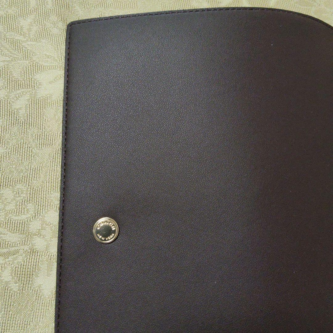 未使用 コーチ ノートカバーセット シグネチャー ダークブラウン/ブラック