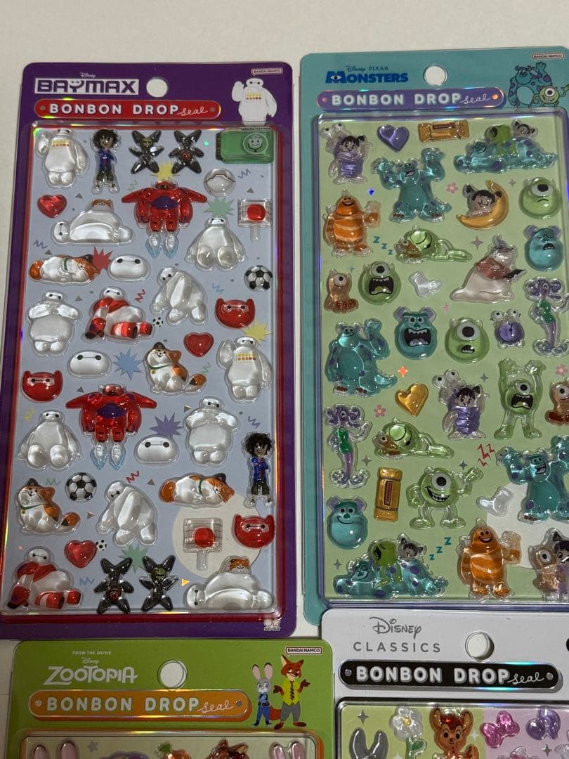 Disney 第2弾 8種類 コンプリートセット ボンボンドロップシール