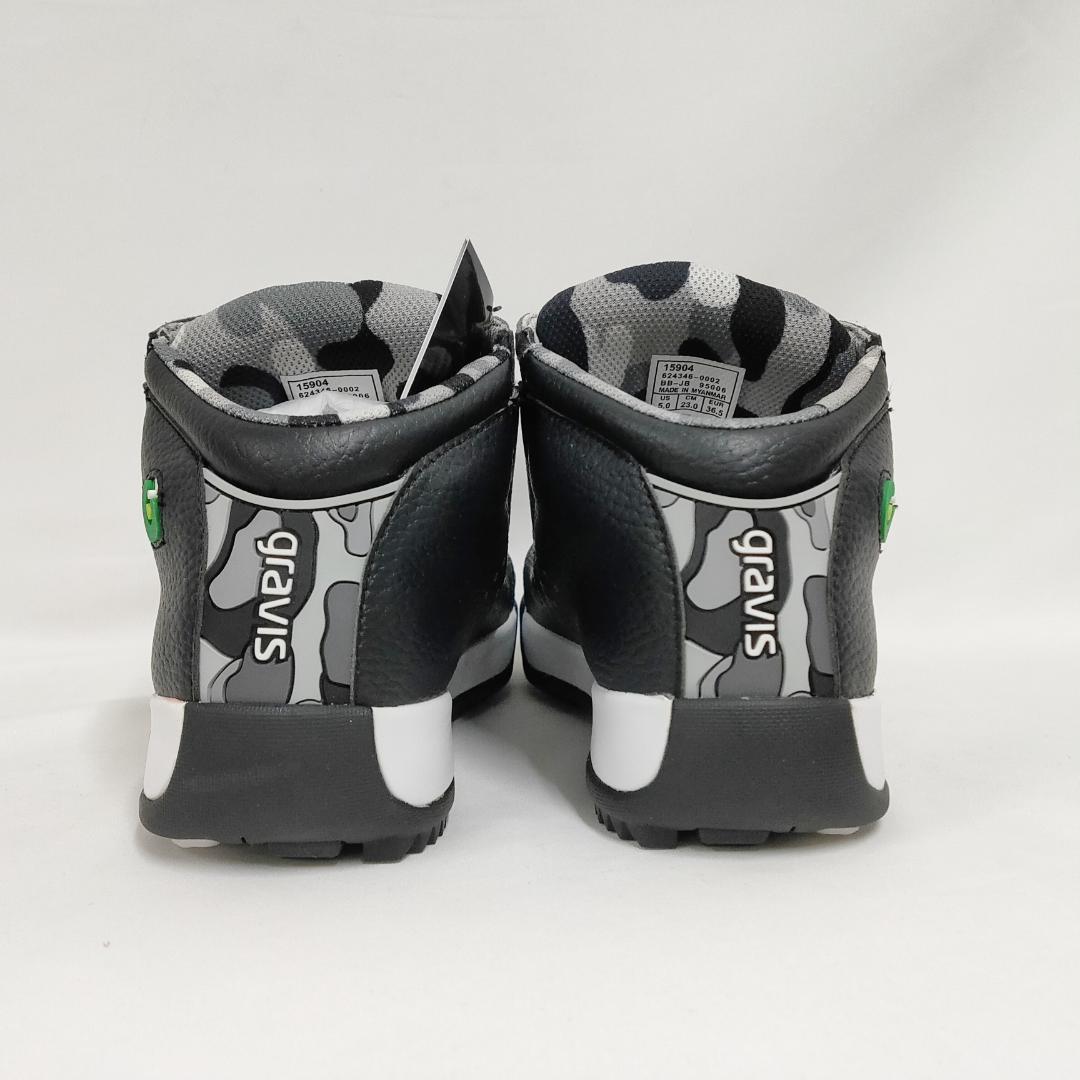 ○★新品 未使用 グラビスミッドカットダイアル ゴルフシューズ ブラック23cm