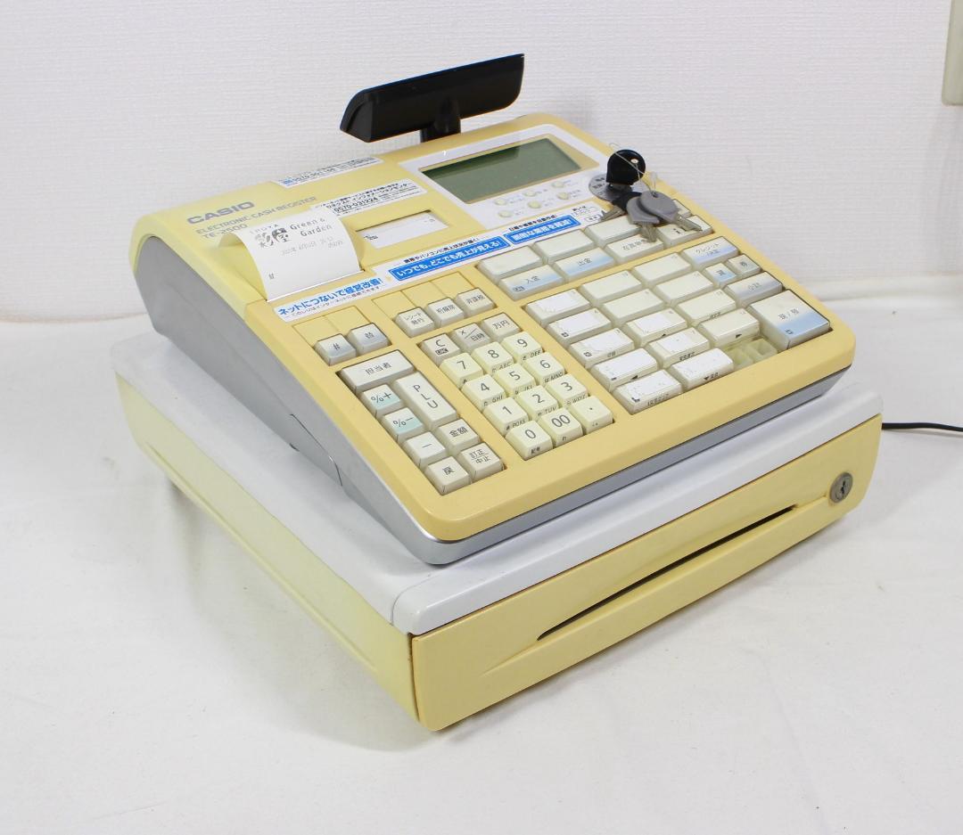 CASIO TE-2500 カシオ　レジスター ペーパー 取説付　動作OK