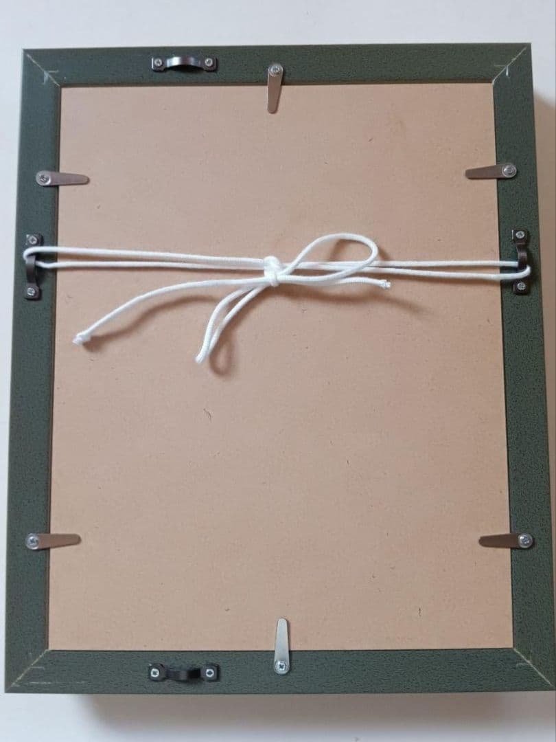 【原画】『丘の上のパズル②』パステル画　絵画　動物　チワワ　黒猫　ファンタジー