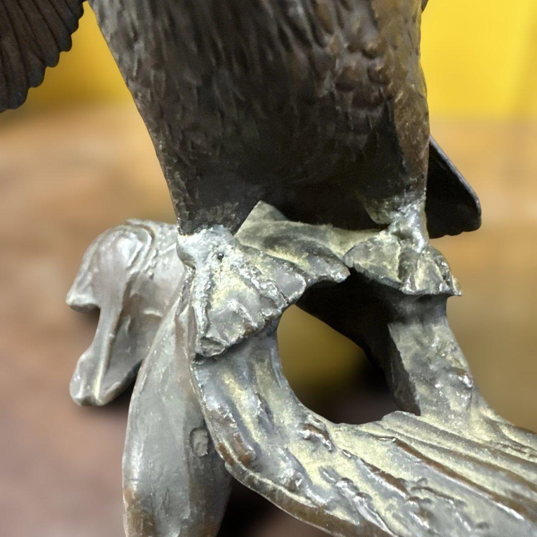 金工，锡製，ヴィンテージ 鷹 オブジェ 置物 インテリア