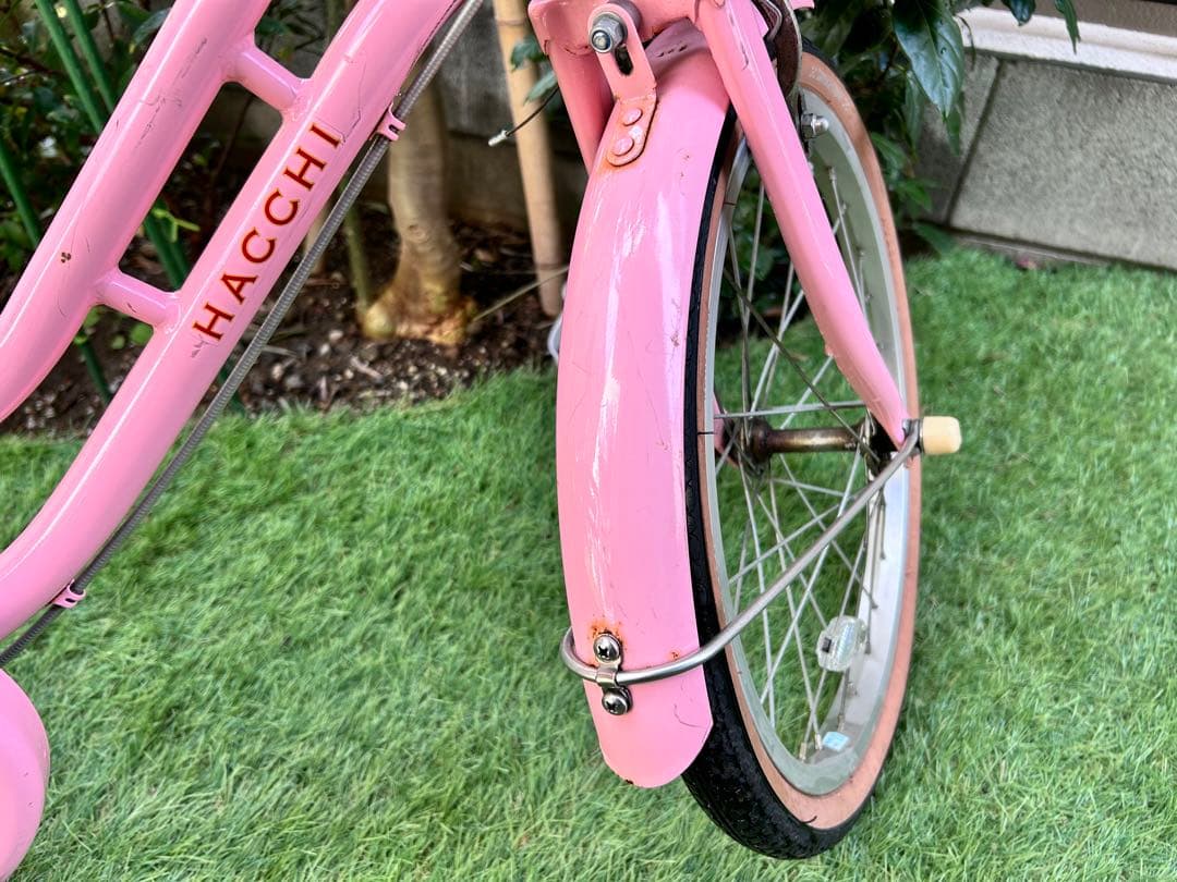 ブリヂストン HACCHI 子供用自転車 ピンク 18インチ スタンド付き