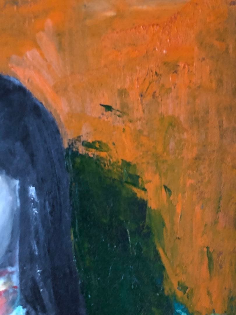 作者　micchan 油絵　F15号　原画　日本人形