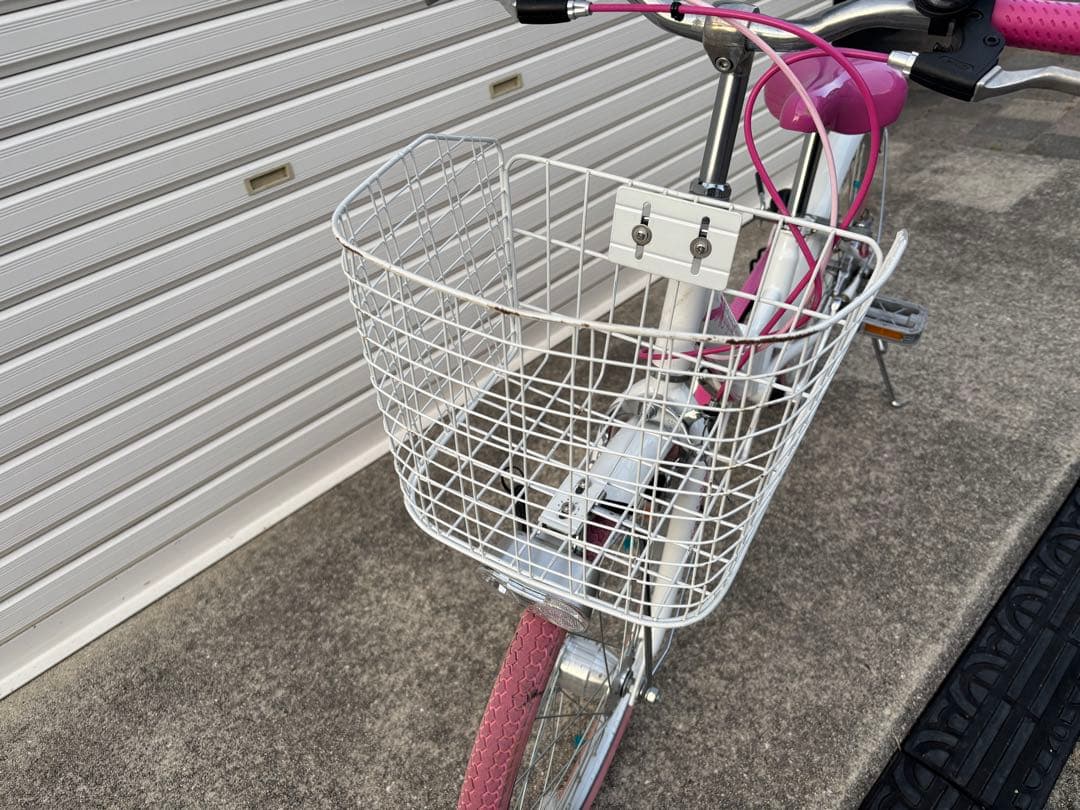子供用自転車 20インチ ホワイト ピンク　GR-RIBBON