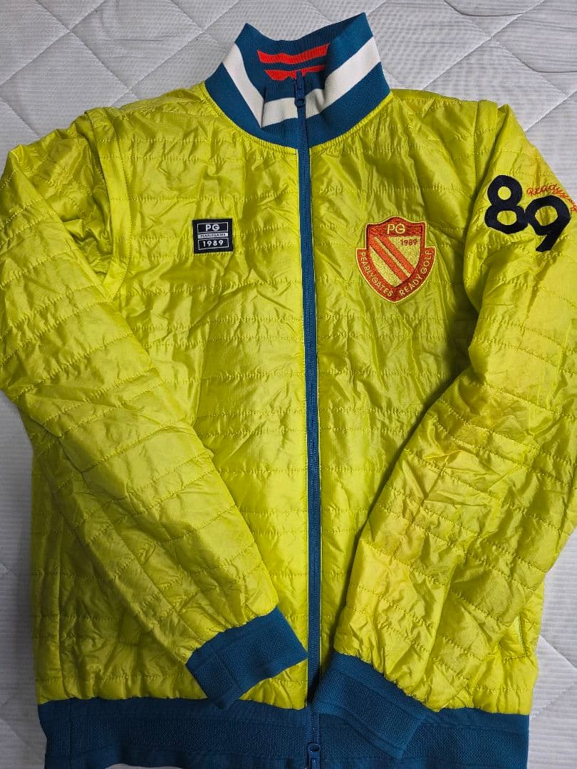 美品パーリーゲイツ蓄熱・防風・撥水中綿リバーシブルジャケット４