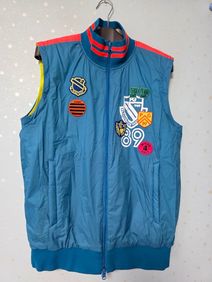 美品パーリーゲイツ蓄熱・防風・撥水中綿リバーシブルジャケット４