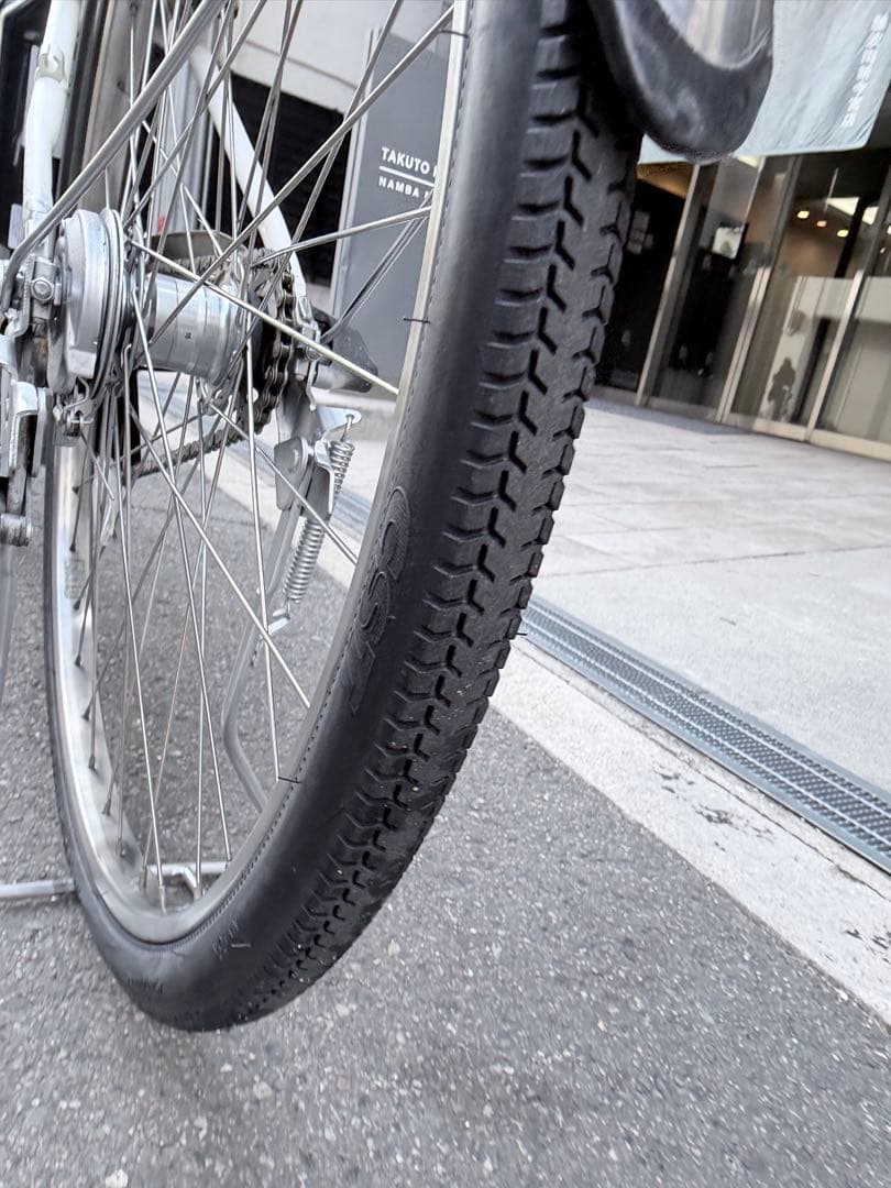 大阪府　ヤマハ　ホワイト 電動アシスト自転車 26インチ