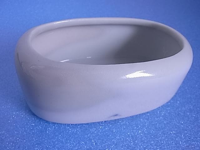 波千鳥　印判手　小物入れ　花器　明治　大正　戦前　小鳥　古民芸　染付　水盤　陶器