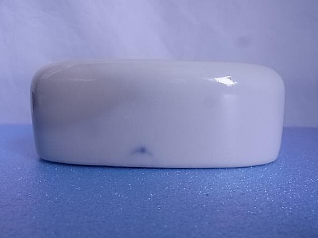 波千鳥　印判手　小物入れ　花器　明治　大正　戦前　小鳥　古民芸　染付　水盤　陶器