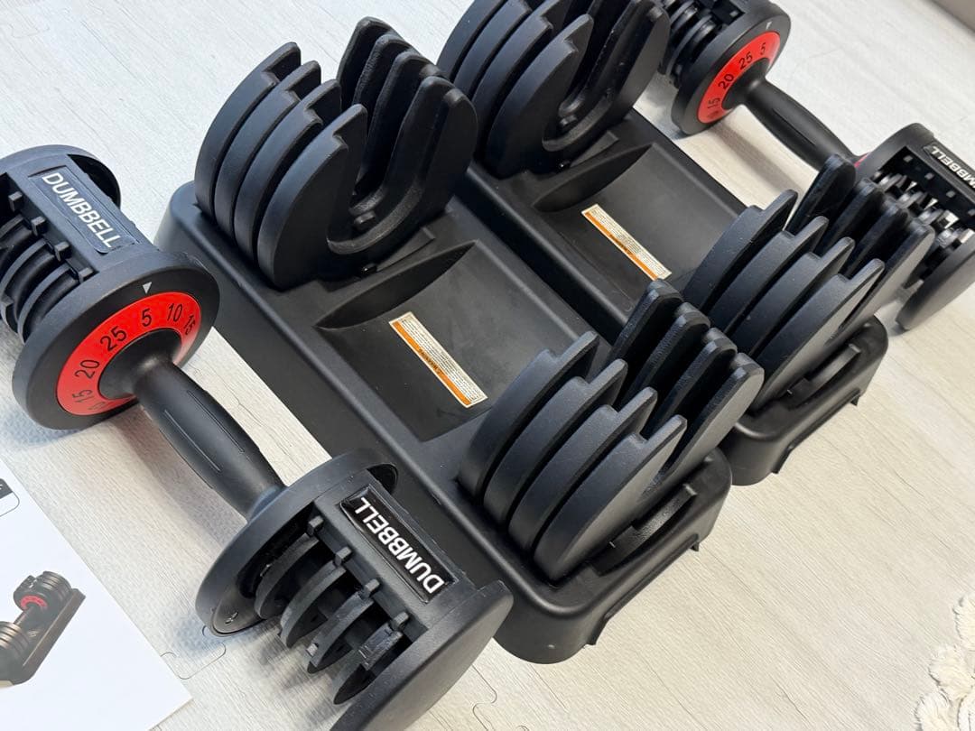 【1/2】可変式ダンベル 2個セット 5-25kg