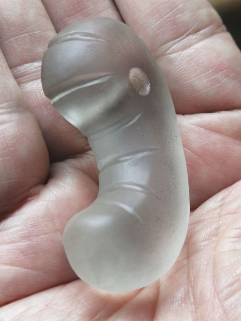 ★【ジャッキー】古墳期『古代水晶勾玉』出土品　大型勾玉5.7cm儀式勾玉