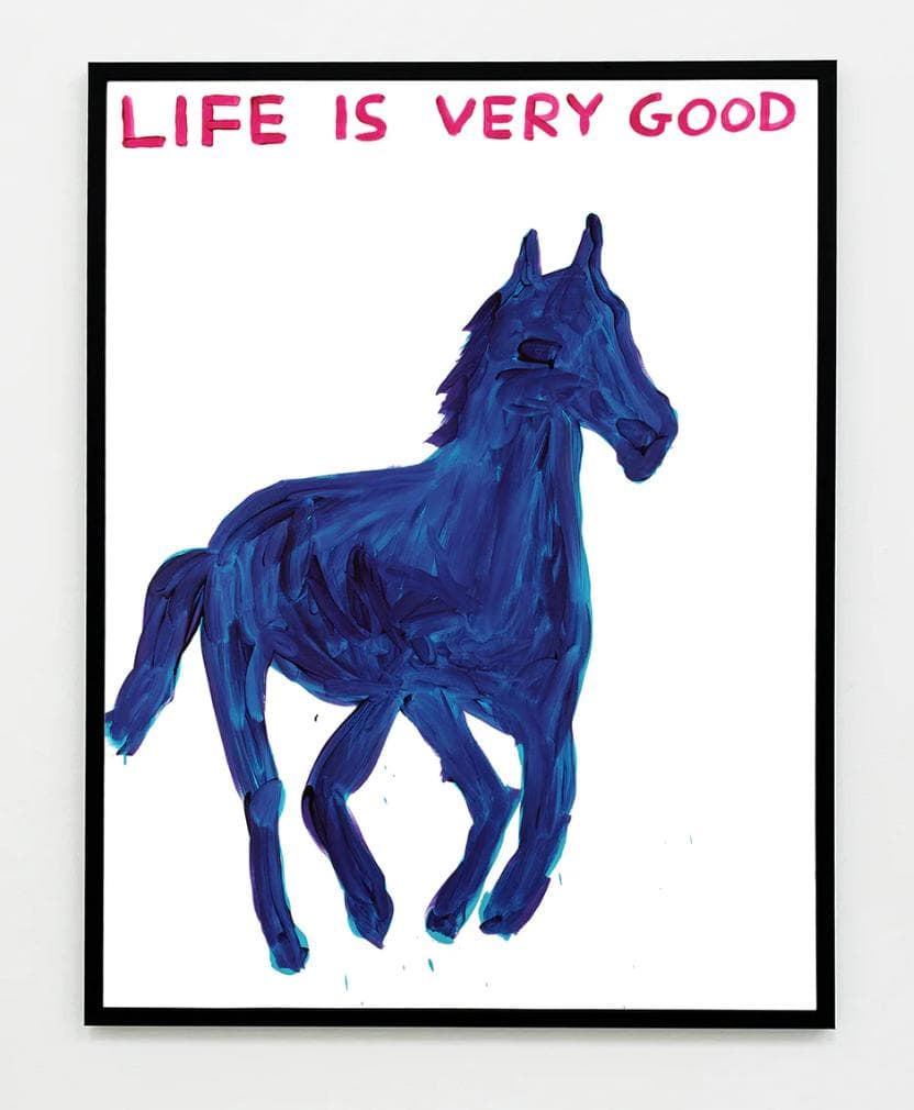 【新品輸入ポスター】デイヴィッドシュリグリー　青い馬