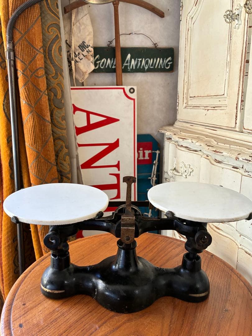 フランス　アンティーク　スケール　秤　バランス　卓上　天秤　100年　レア