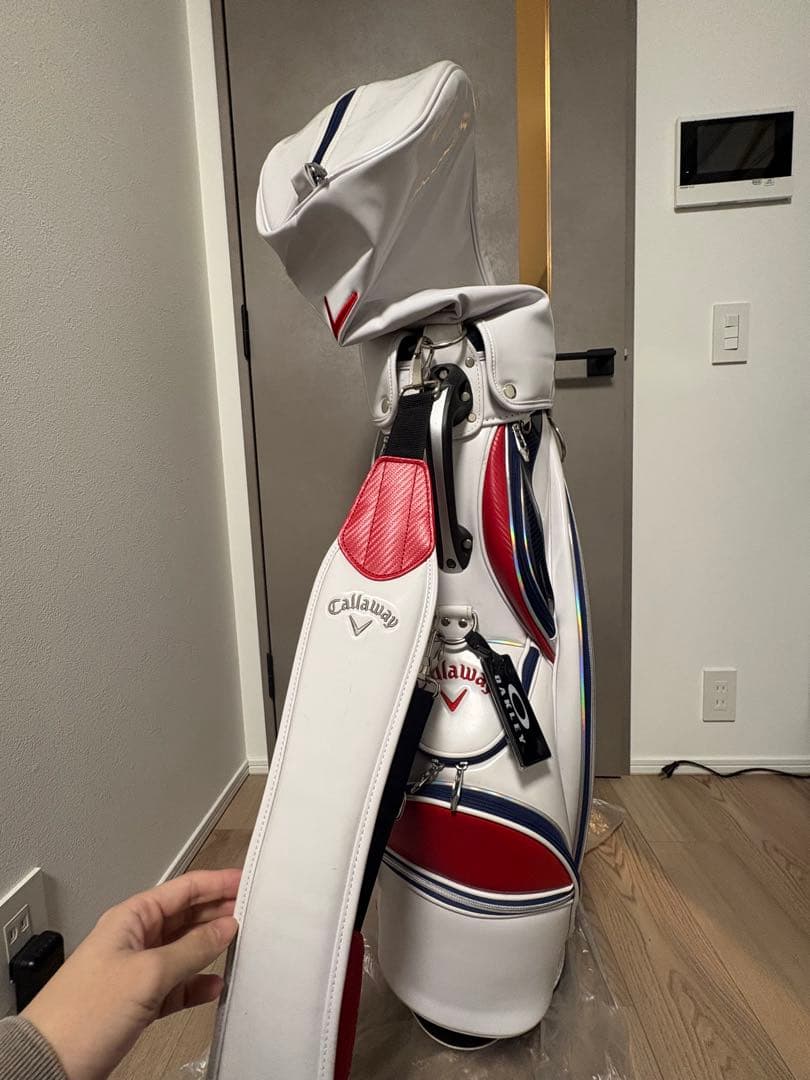 Callaway キャディバッグ ホワイト/ネイビー/レッド　勉強クラブセット
