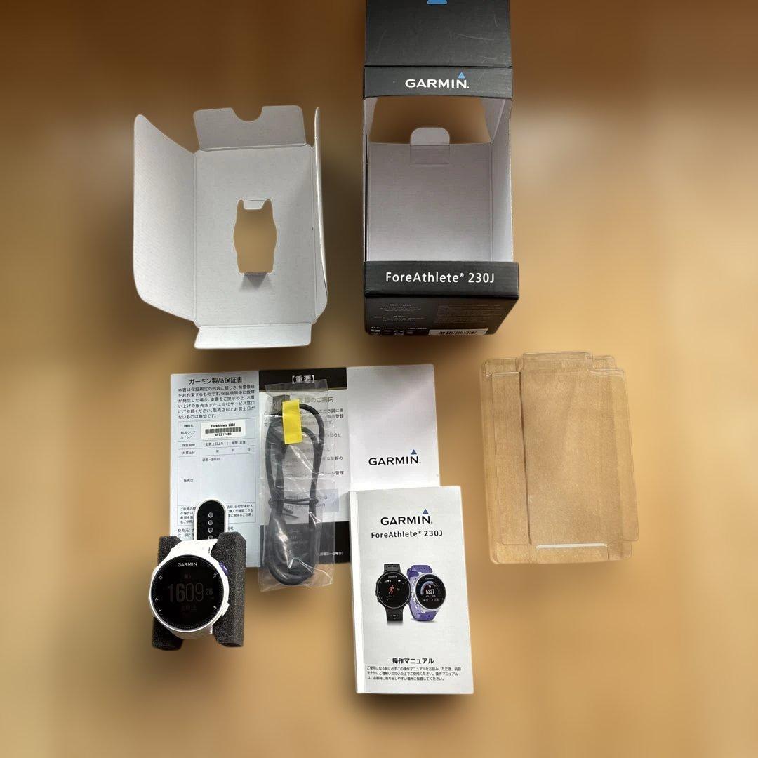 GARMIN ガーミン230J 紫 9Hフィルム貼付済み、ベルト交換済み