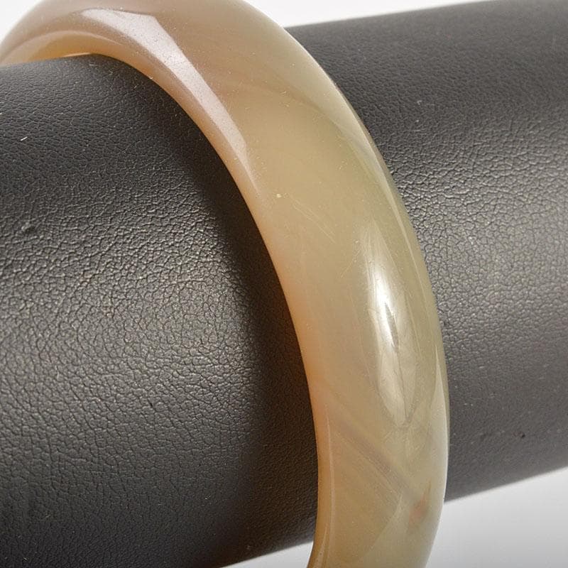 中国　玉石彫刻　黄翡翠　環　装飾品　時代箱付　C　6802