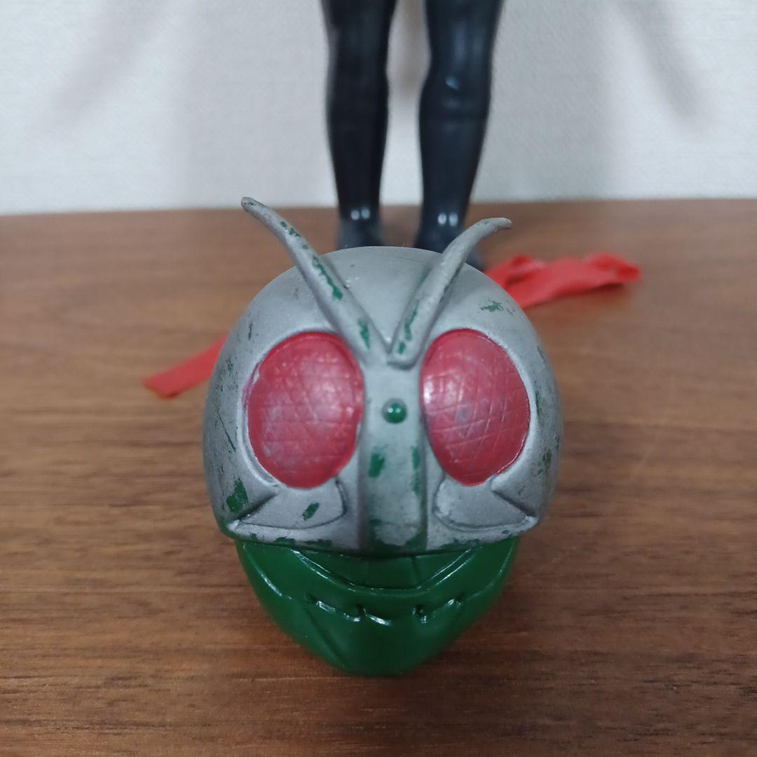 無版権　パチもの「仮面ライダー」風の面取れ希少ソフビフィギュア