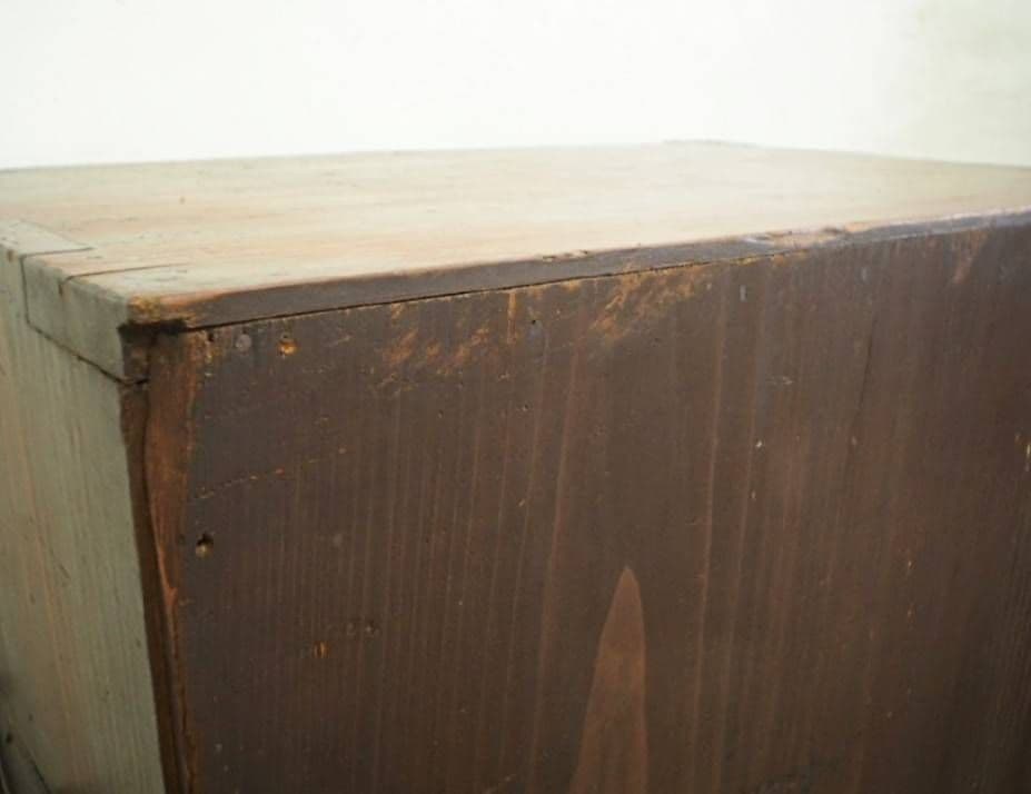 1076 アンティーク　ケンドン扉の収納棚　飾り棚　オープンラック　レトロ古家具