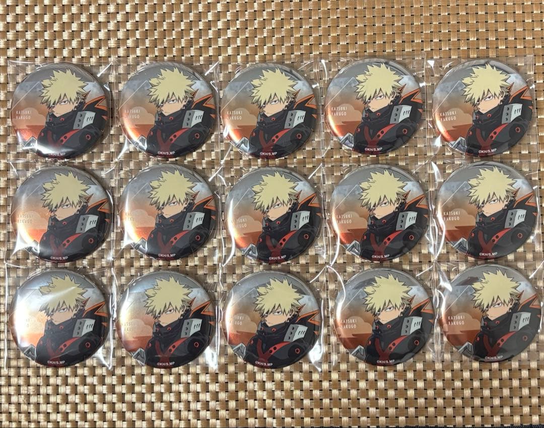 僕のヒーローアカデミア　メタル缶バッジ　7期　爆豪勝己　15個