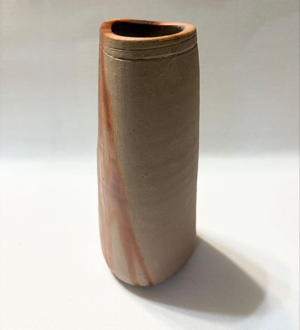 備前焼 山本雄一 緋襷 花瓶 花入 陶芸 父:人間国宝 山本陶秀