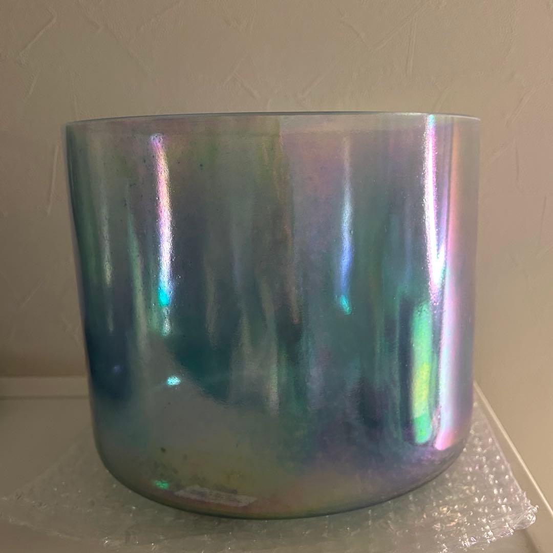 クリスタルボウル 9インチ A#+40 アクアゴールド(インサイド)プラチナ