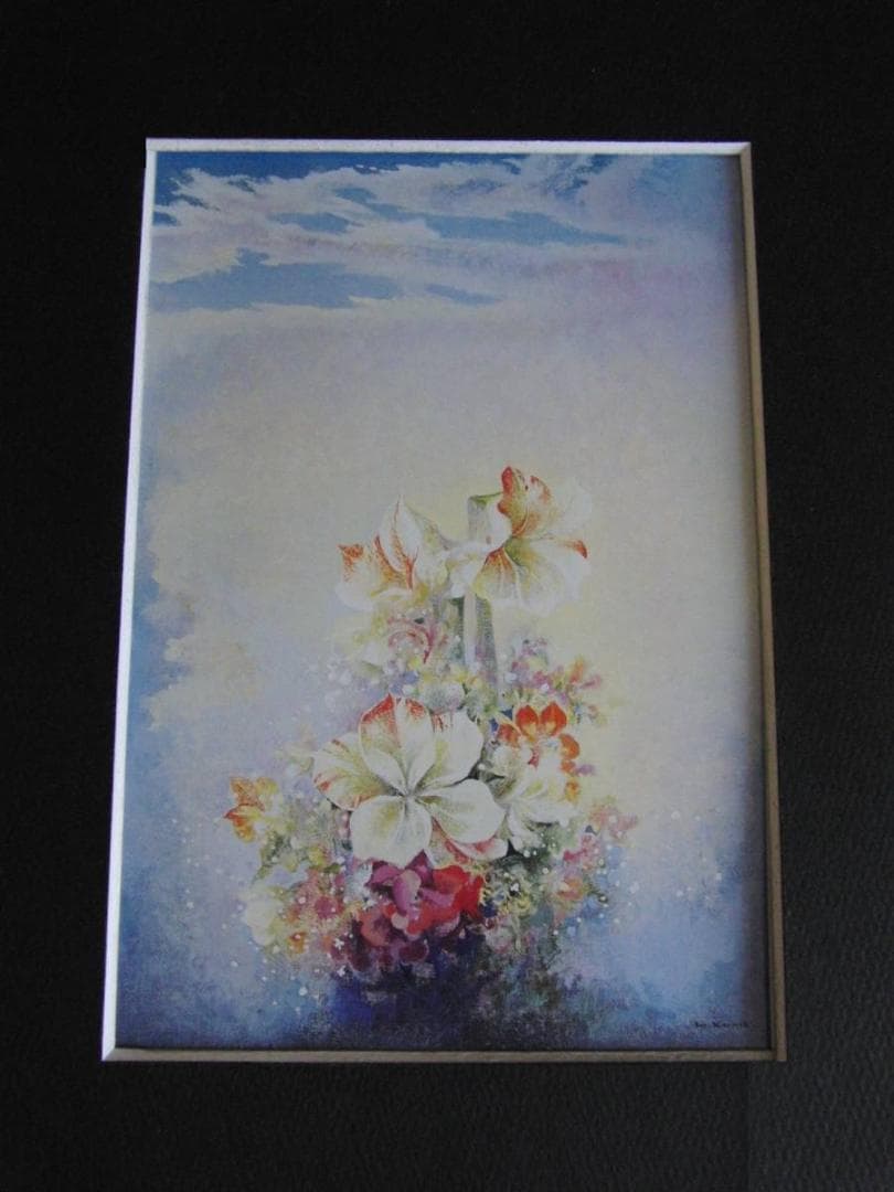 熊本正義、「明るい陽ざし」、希少な画集の額装画