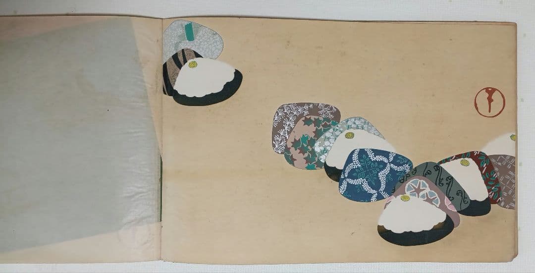 琳派神坂雪佳の稀版画図案画帖ちく佐（弐)図案版画12図柄揃い明治34年出版