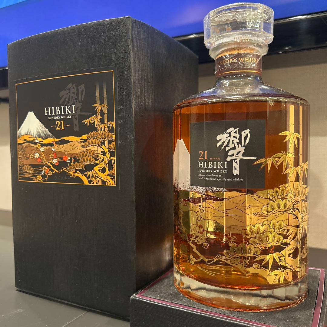 サントリー ウイスキー 響21年 意匠ボトル 花鳥風月 43% 700ml 新品