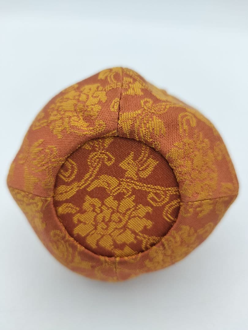 a979 膳所 茄子茶入 久田尋牛斎宗匠箱書 淡海陽炎園 小牡丹唐草金襴 木箱