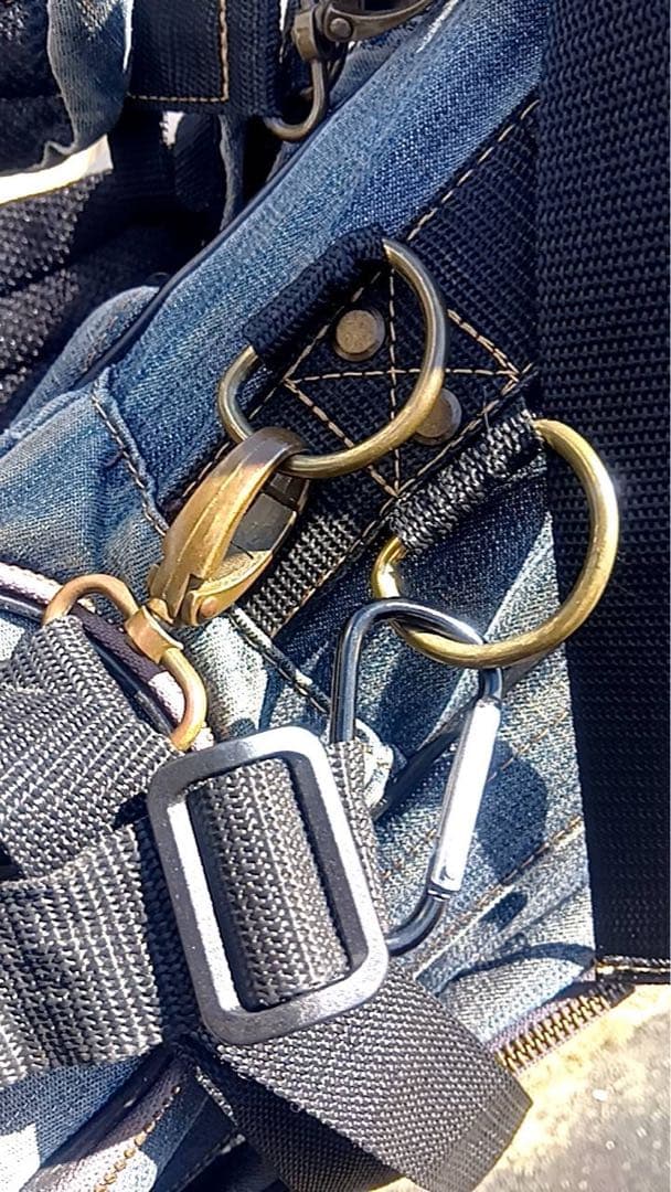 サブバッグ収納オリジナル加工品！URAゴルフ デニム キャディバッグ 8.5型